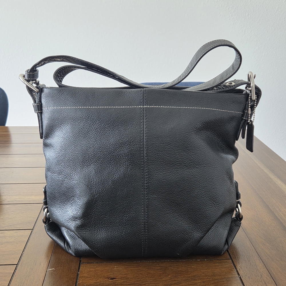 Coach Black Leather Shoulder Bag